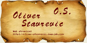 Oliver Stavrević vizit kartica